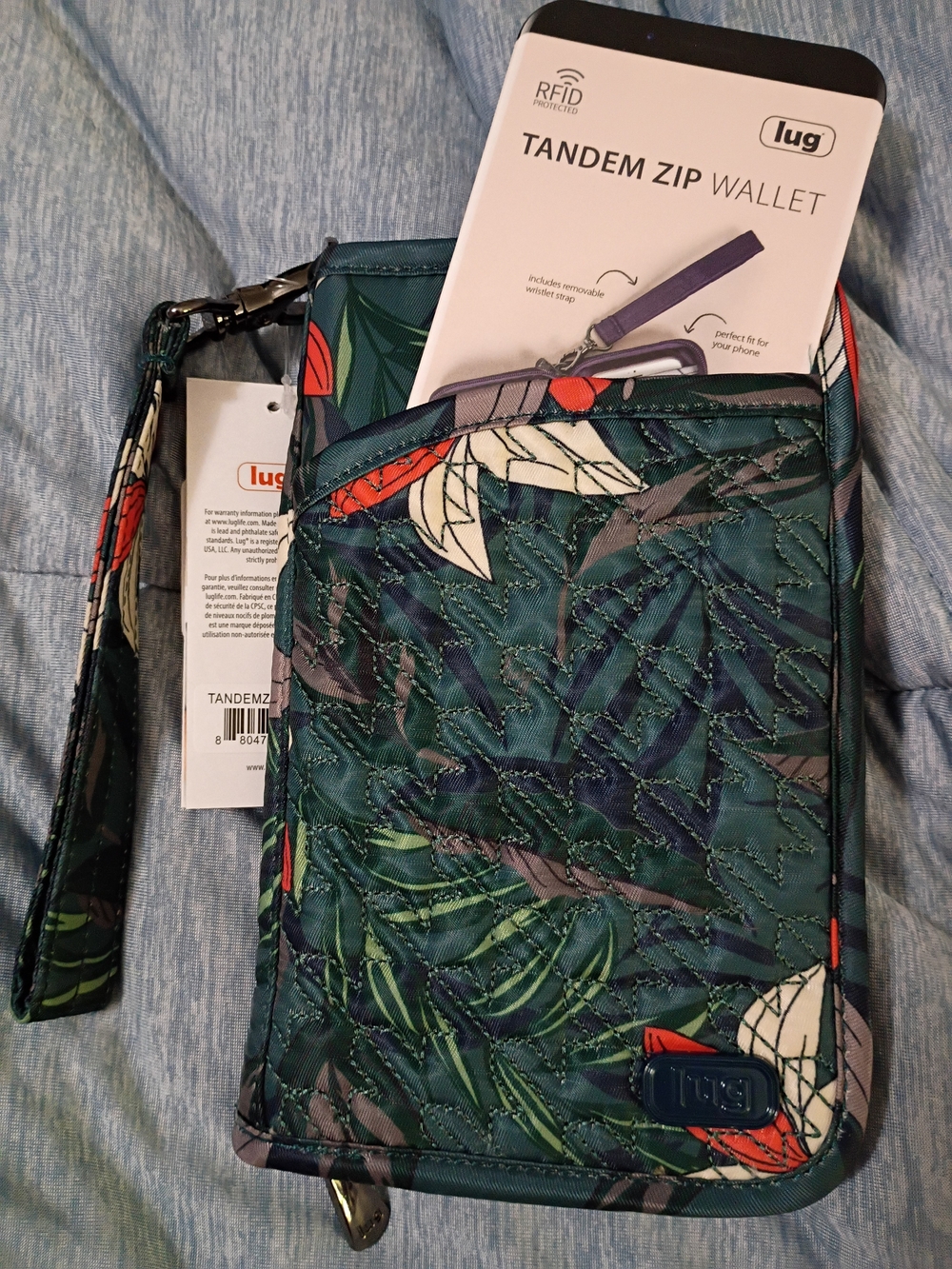 Lug Lily Teal Tandem Zip Wallet - Picture 2 of 5